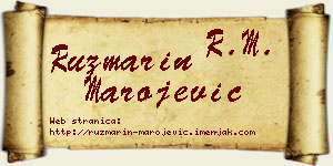 Ruzmarin Marojević vizit kartica